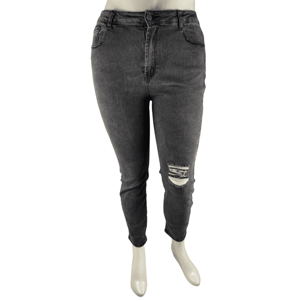 Shein women's black stonewashed jeans size 1XL